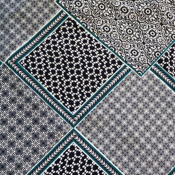 En Focus Studio Maxi Dress Womens Size 4 Sleeveless Green And Black Geo Print - Picture 10 of 12